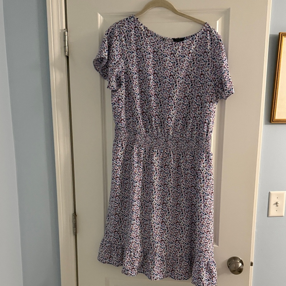 Ann Taylor Blue and Pink Mini Dress